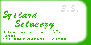 szilard selmeczy business card